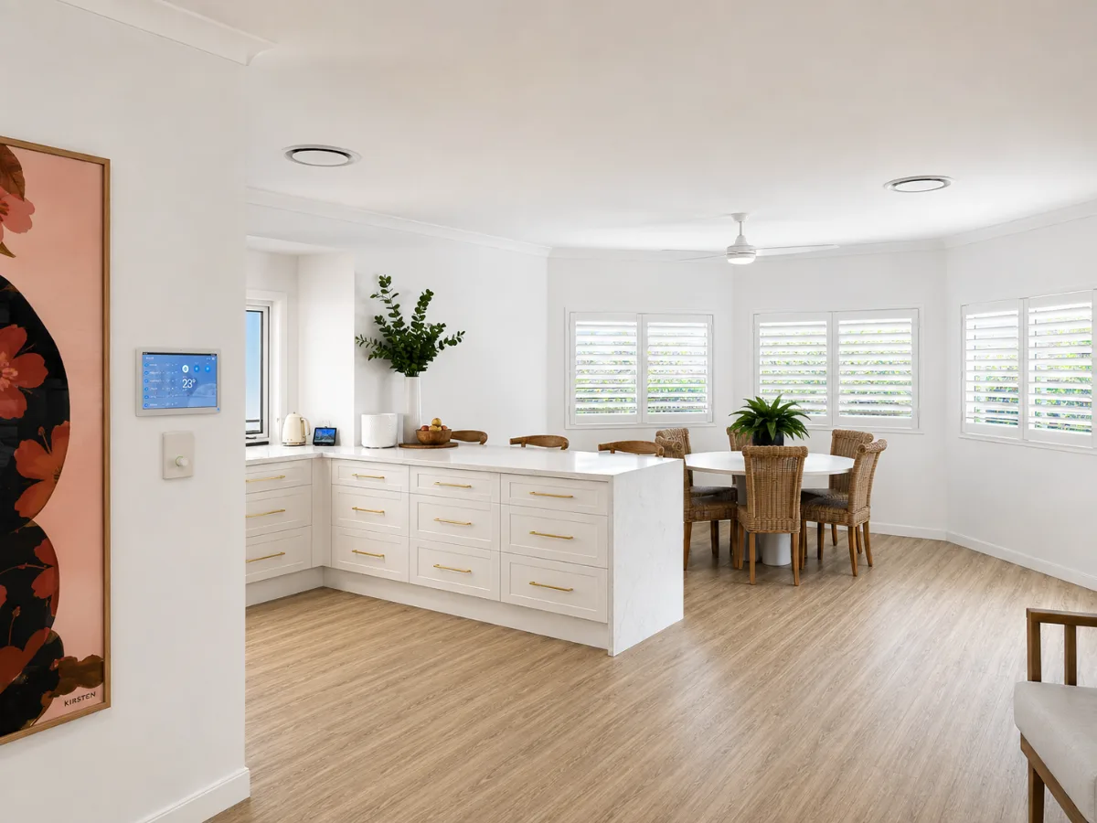 Ducted air conditioning with AirTouch control in a Far North Queensland home