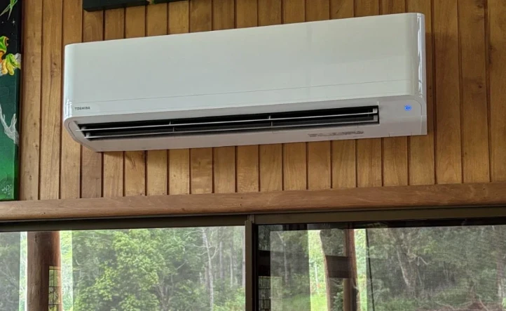 New split system indoor unit after replacement in a Cairns home