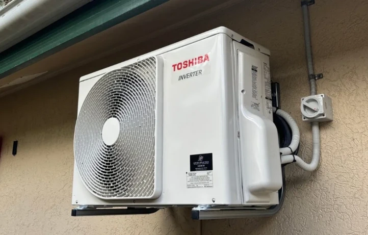 New Toshiba outdoor unit after air conditioner replacement in Cairns