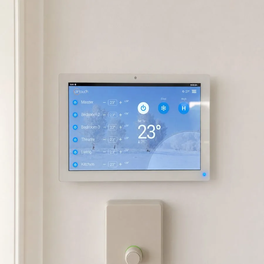 Air conditioning controller set to 23 degrees in a Cairns home